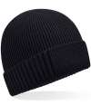 BB438N B438N Beechfield Organic Cotton Engineered Patch Beanie Black colour image